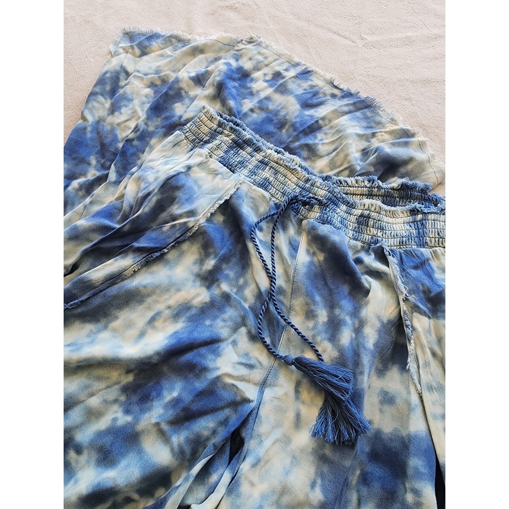 🌊BOHO VIBES✨️Split Wide Leg Tie-Dye Pants loose Y2K boho flowy - Picture 8 of 8